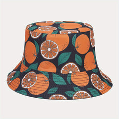 Orange Fruit Double Sided Reversible Bucket Hat