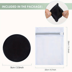 Reusable Makeup Remover Pads 12 Pack Microfiber Facial Cleaning Puff