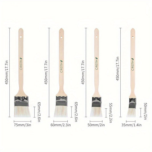 Angled Brush for Painting and Cleaning
