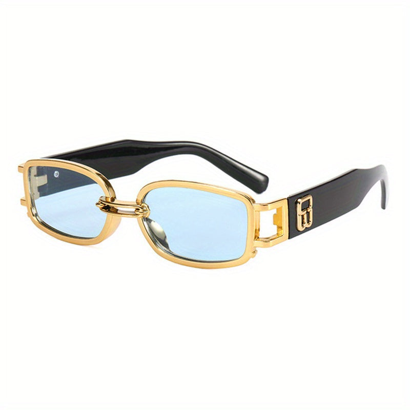 Y2K Rectangle Metal Sunglasses UV400