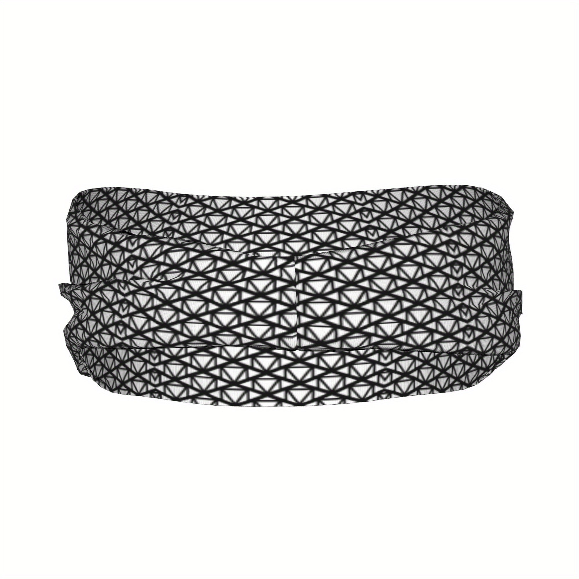 Geometric Pattern Sports Headband Sweat Wicking Stretchy Polyester