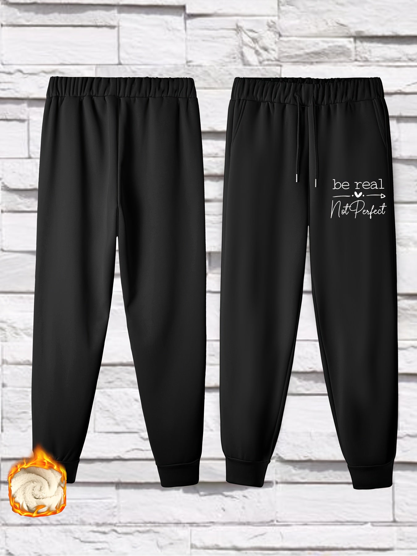  Women's Letter Graphic Fleece Joggers