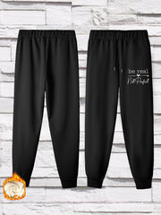  Women's Letter Graphic Fleece Joggers