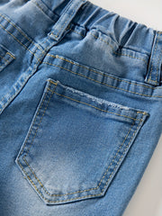 Boys Denim Jeans Shorts with Pockets for Summer