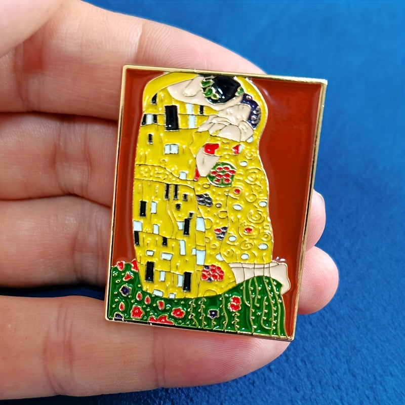 The Kiss Enamel Lapel Pin Backpack Brooch Jewelry Accessories