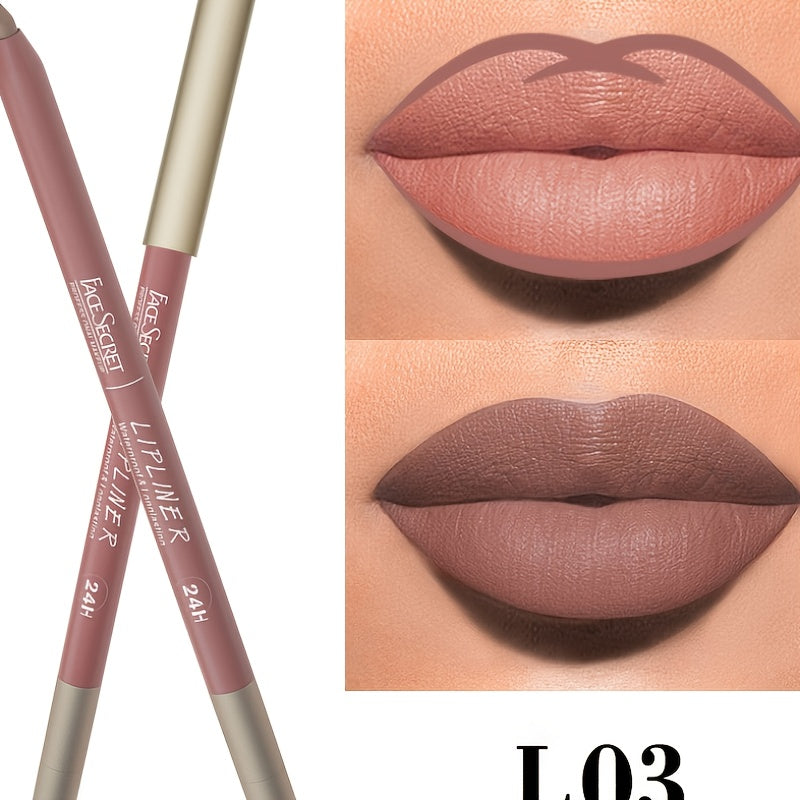 Waterproof Lip Liner: High Pigment, Smooth Texture, Matte Finish