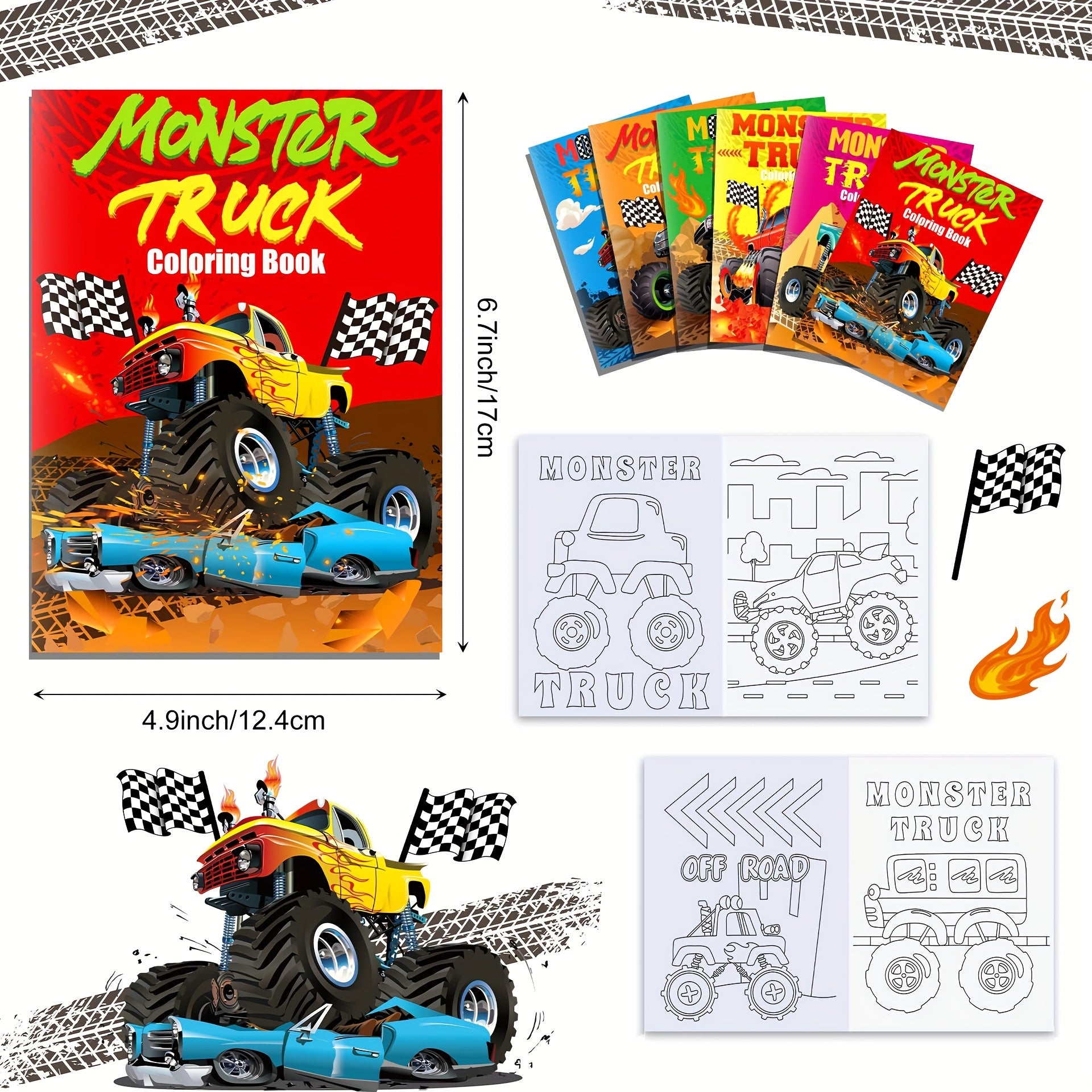 24pcs Mini Car Coloring Books for Painting & Drawing