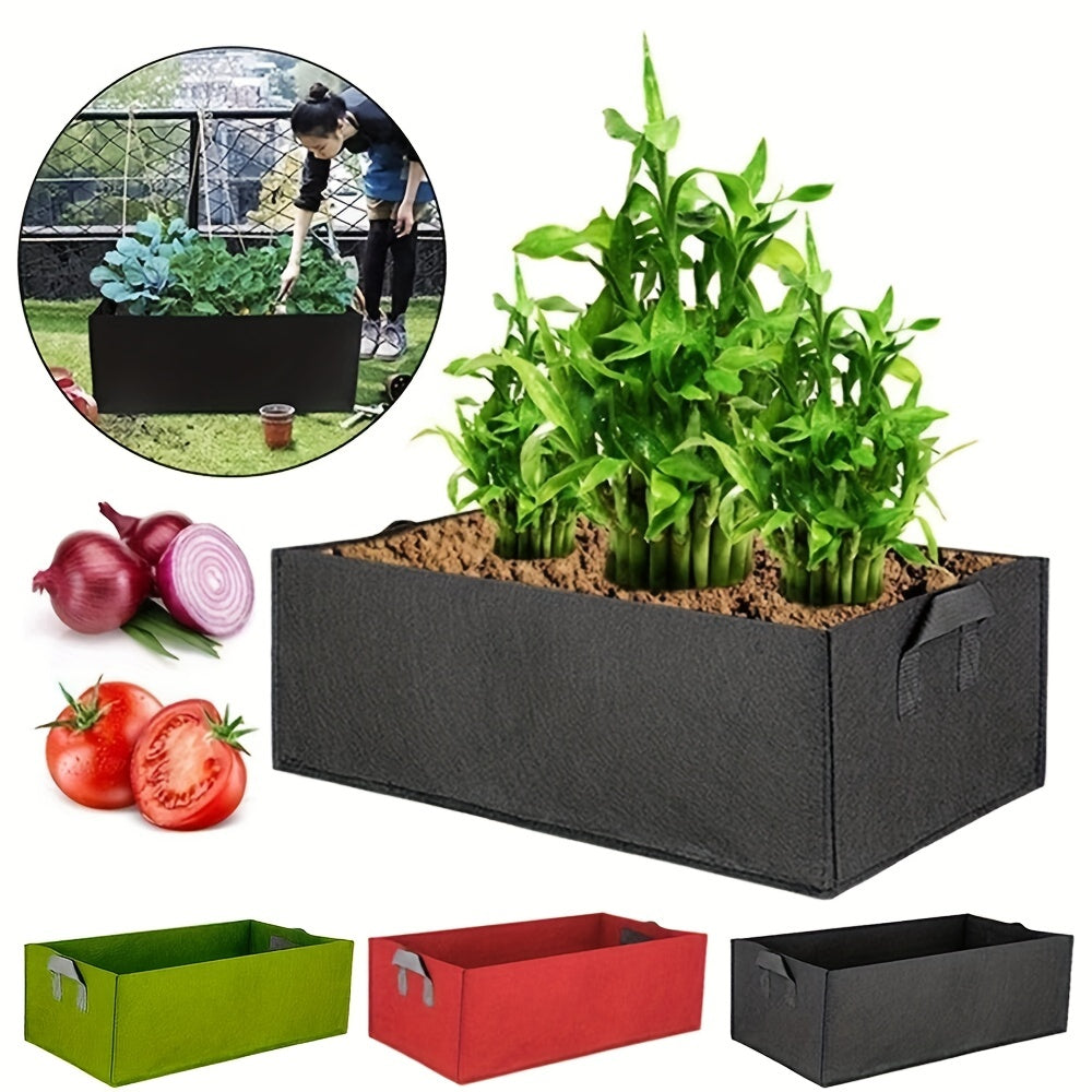 Rectangular Felt Planting Basin Fabric Planting Bag for Outdoor Garden