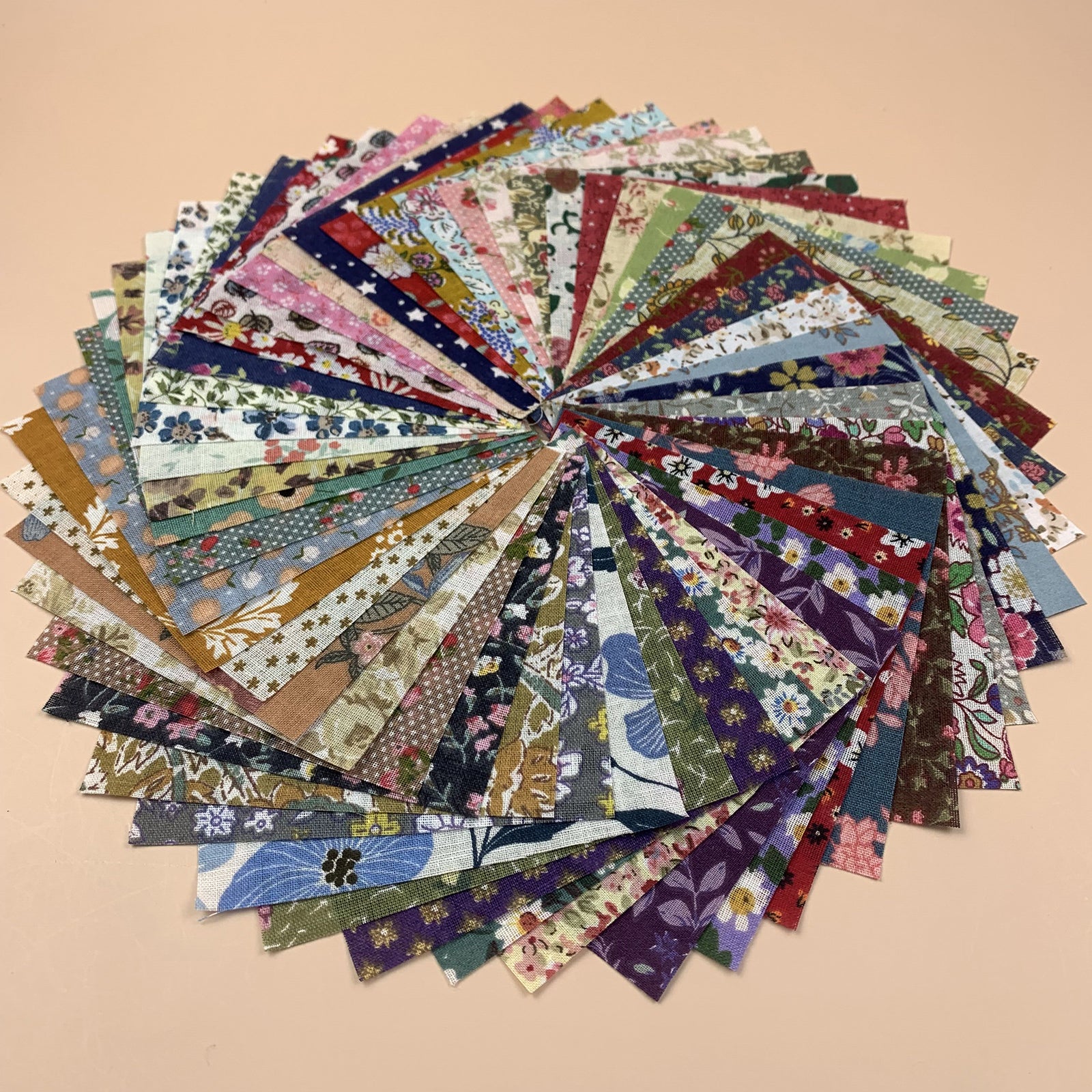 50pcs Dark Fabric for Handmade&Cloth DIY