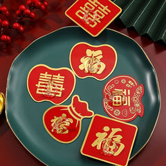10pcs Chinese Year Door Hooks Self Adhesive Wall Hooks Spring Decoration