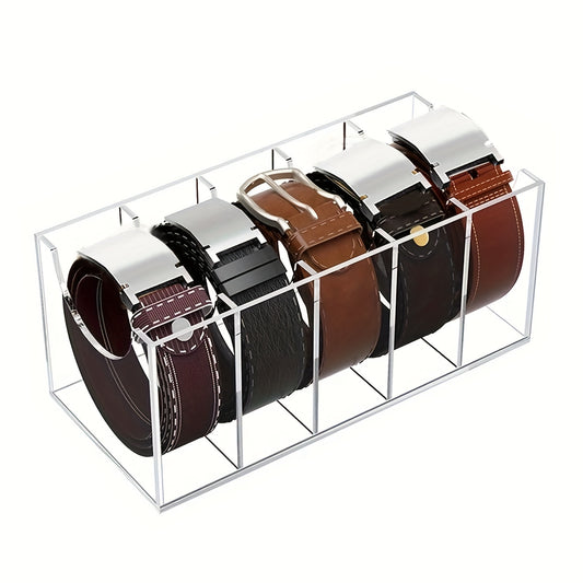 Acrylic Storage Box Belt Organizer Desk Decor Room Kitchen Bathroom Bedroom