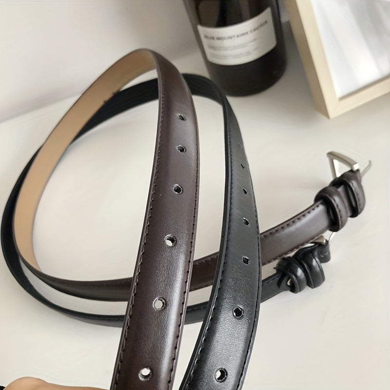 Square Pin Buckle PU Belt for Women