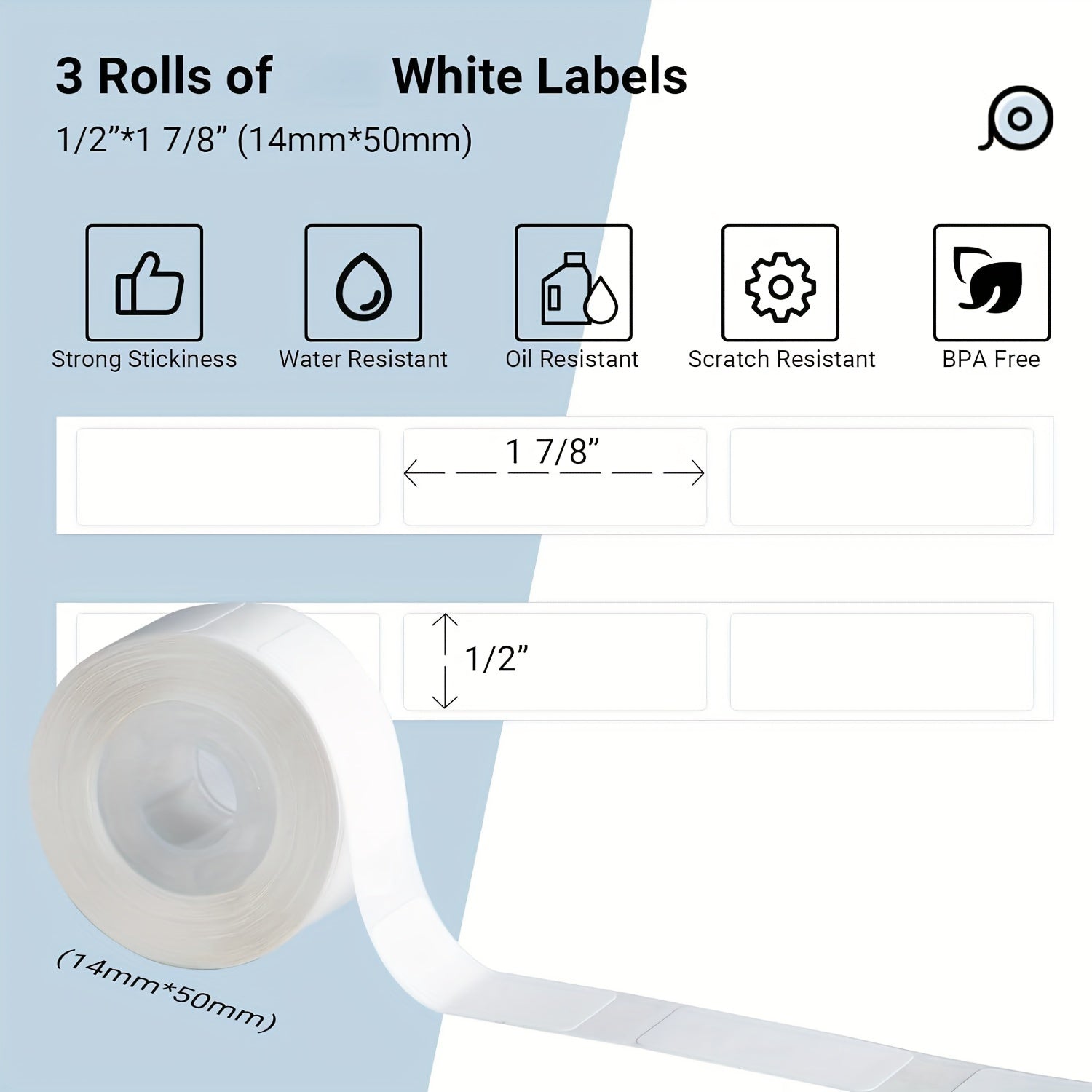 Thermal Label Printer Paper 2.25 in, Self Adhesive