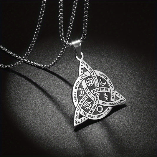 Viking Witch Celtic Knot Pendant Necklace Gothic Necklace
