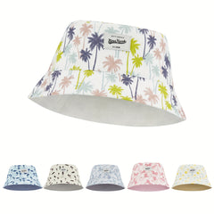 Unisex Reversible Cotton Bucket Hats for Summer Travel Beach