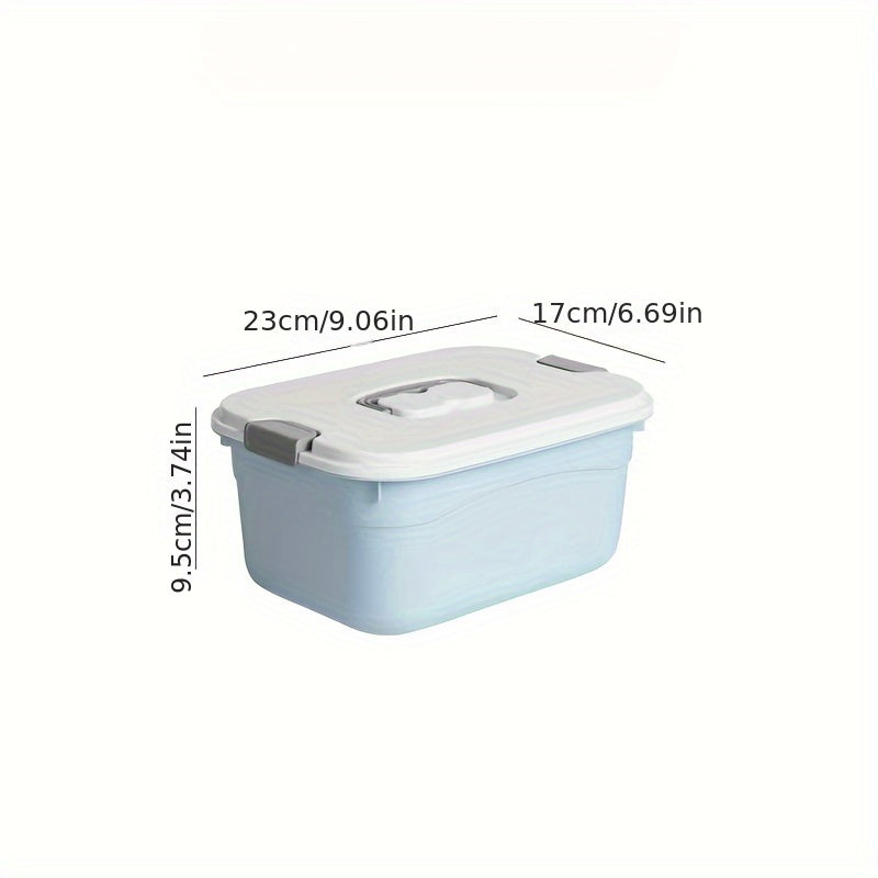Plastic Storage Box with Lid for Dormitory Desktop Organization