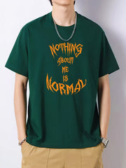 Men's Slim Fit T-shirt Print Top Spring Summer Holiday