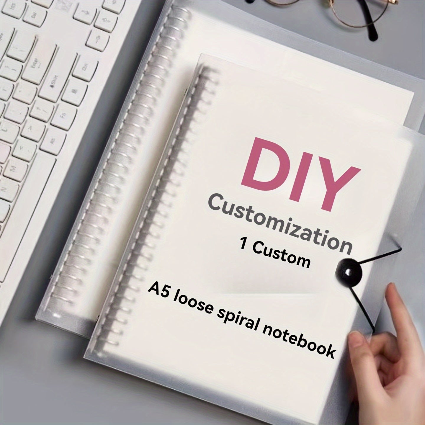 Customized Loose Leaf Notebook Cover 5.51in Waterproof Personalized Hard Cover
