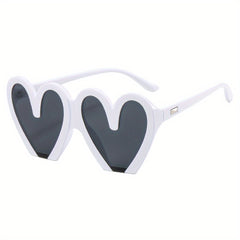 Heart Shape Street Style Sunglasses with Hard Case