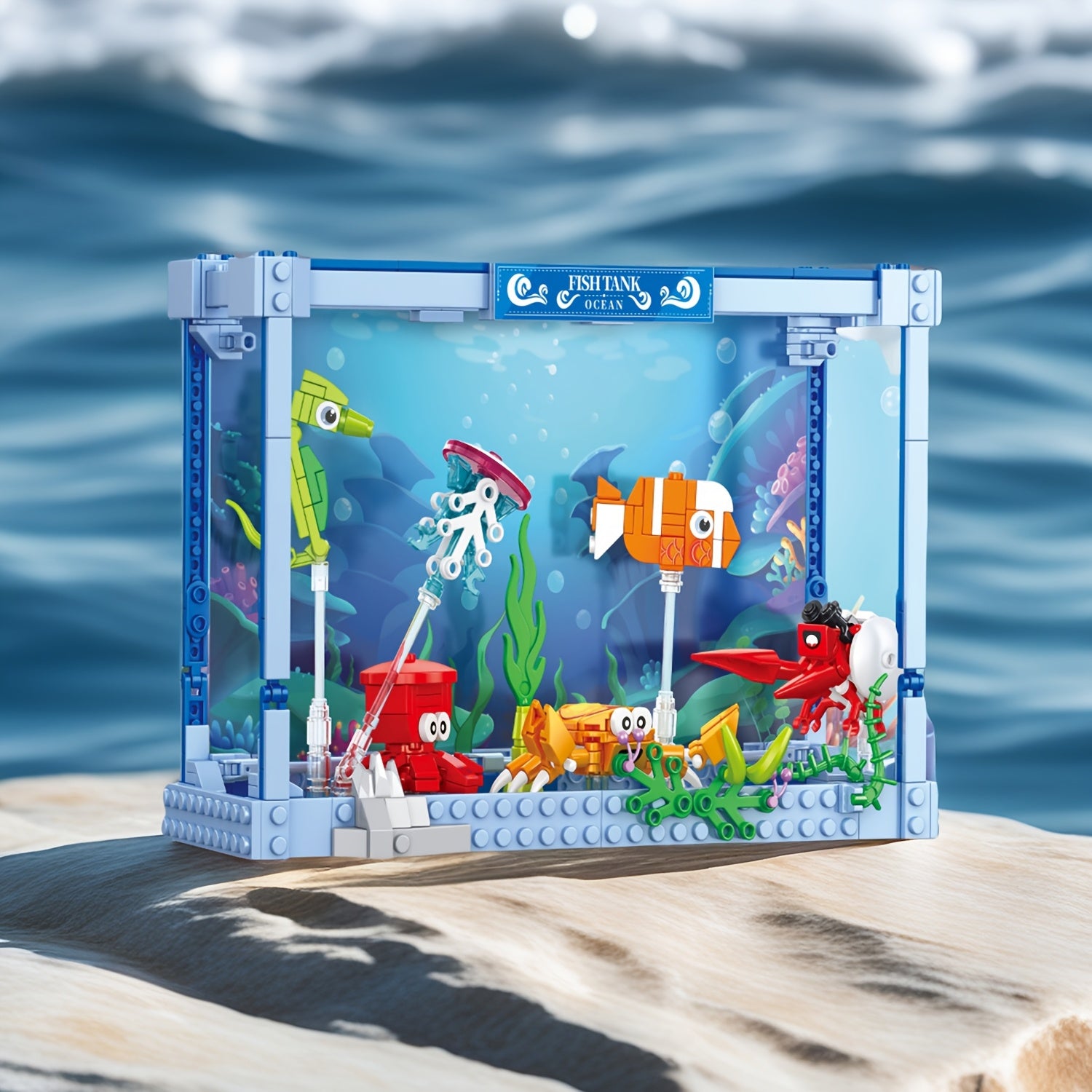 391pcs Ocean Aquarium Model Building Blocks Marine Animal Toy Set