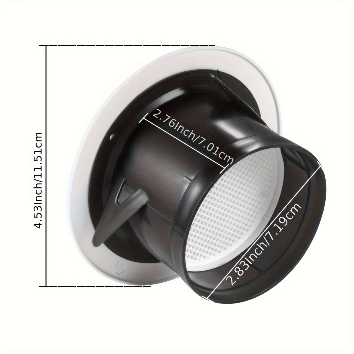2pcs Soffit Vents Louver Grill Cover Round Vent Cover with Fly Screen