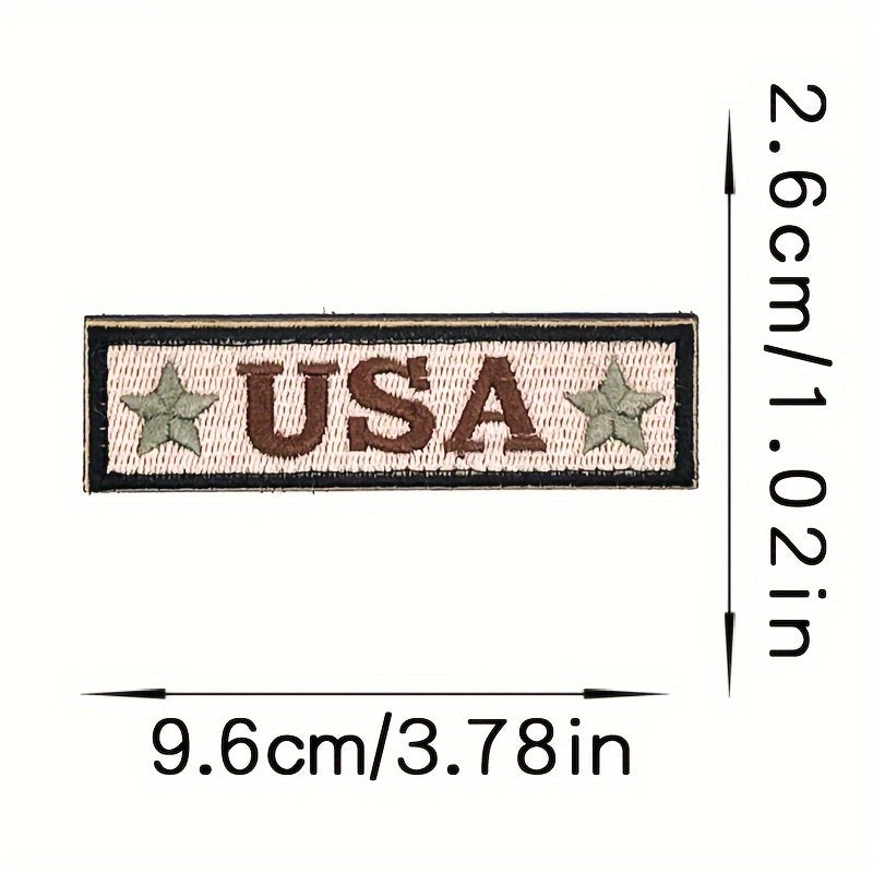 12pcs Embroidery Patches Applique Morale Patches Hook & Loop