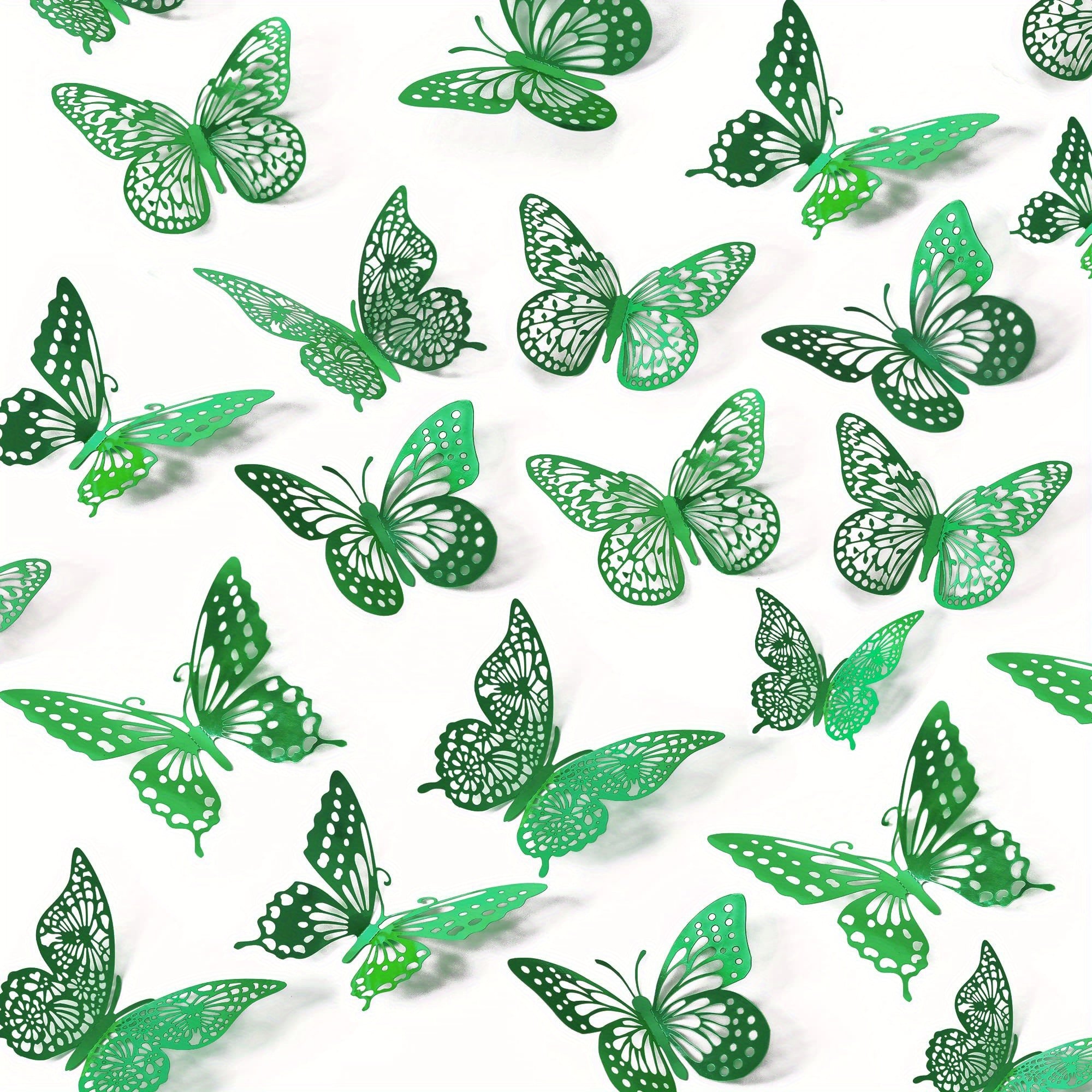 48pcs 3D Butterfly Wall Decor for Birthday Party Cake Decorations