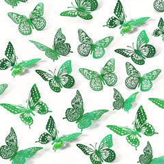 48pcs 3D Butterfly Wall Decor for Birthday Party Cake Decorations
