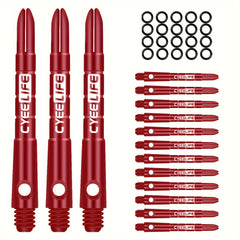 Cyee Life 15pcs 45mm Aluminum Darts Shaft with 20 Rubber Rings
