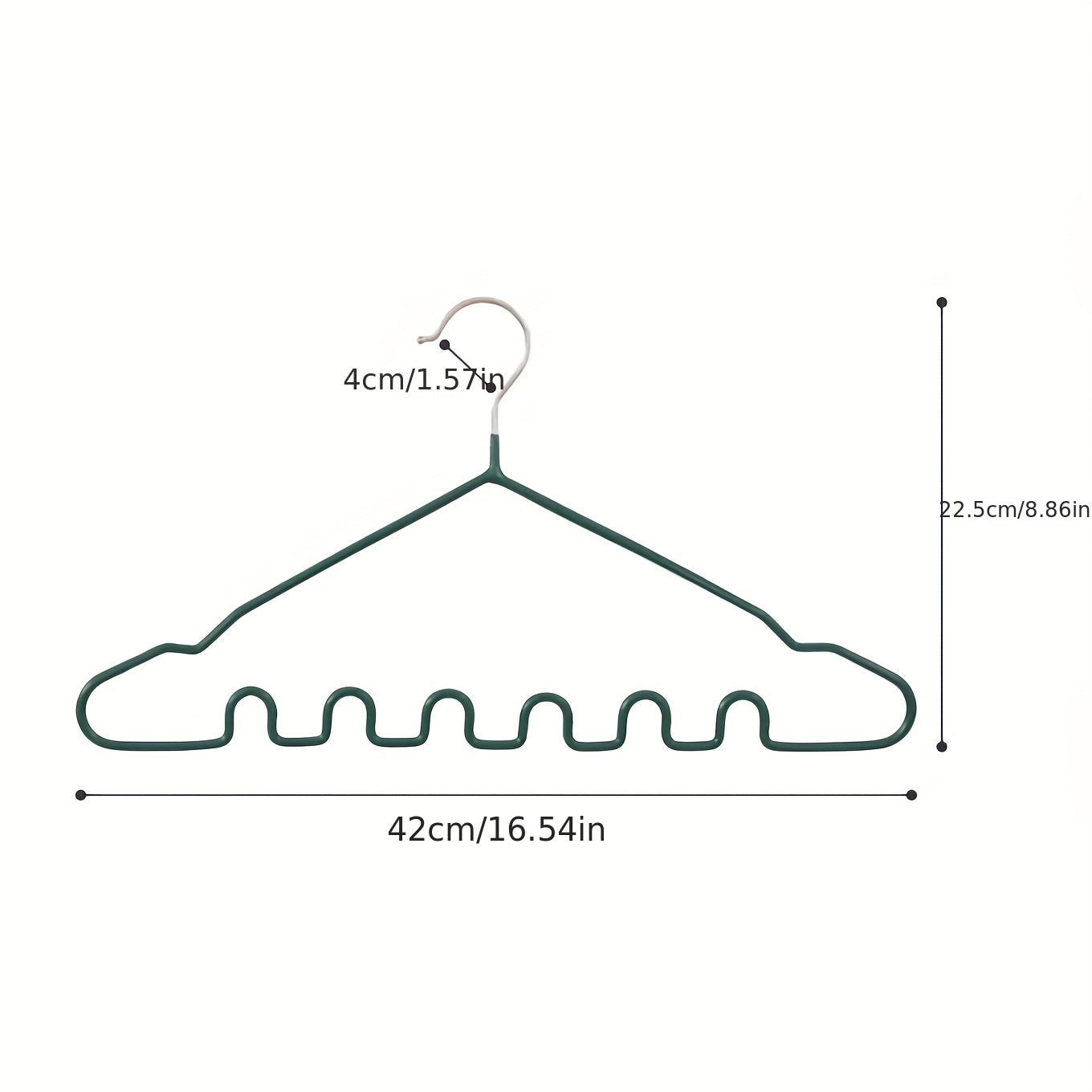 Metal Dipped Non-slip Hangers Waves Support Magic Hangers Clothes Dry