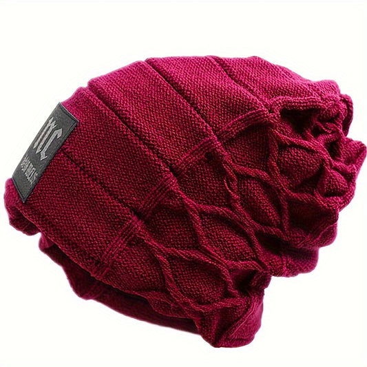 Men's Knitted Hat Beanie Thick Windproof Warm Winter Hat