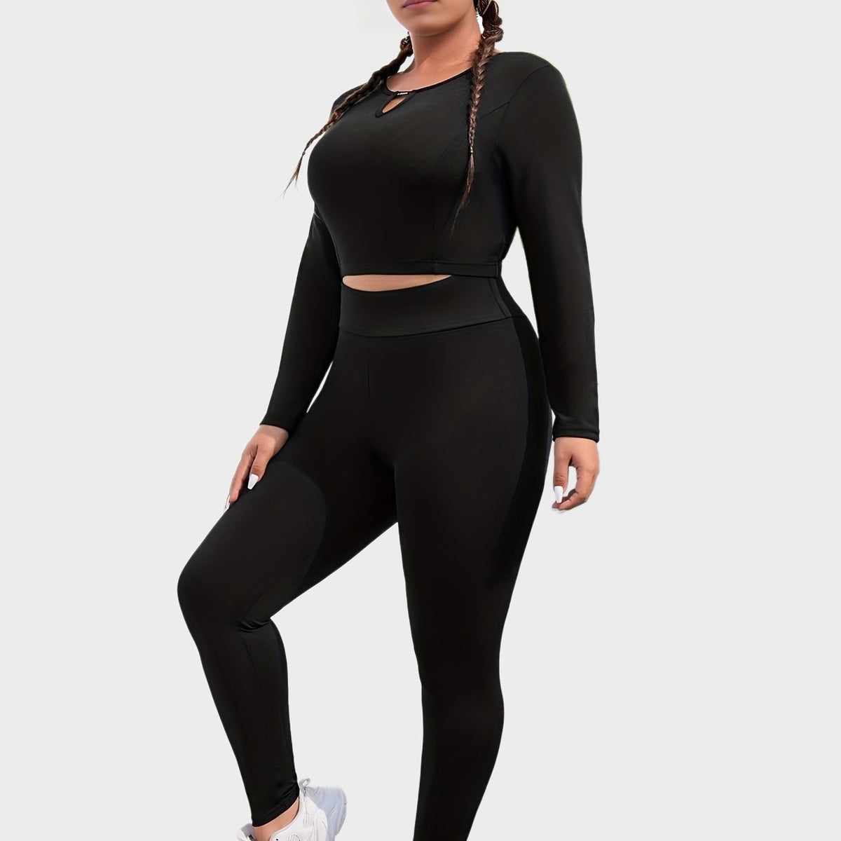  Two Piece Set Cut Out Top & Leggings Outfits
