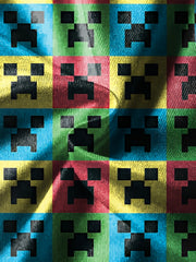 Colorful Monster Blocks Graphic Short Sleeve T shirt For Girls