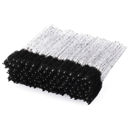 100Pcs Crystal Mascara Wand Eyelash Brush Eyebrow Applicator