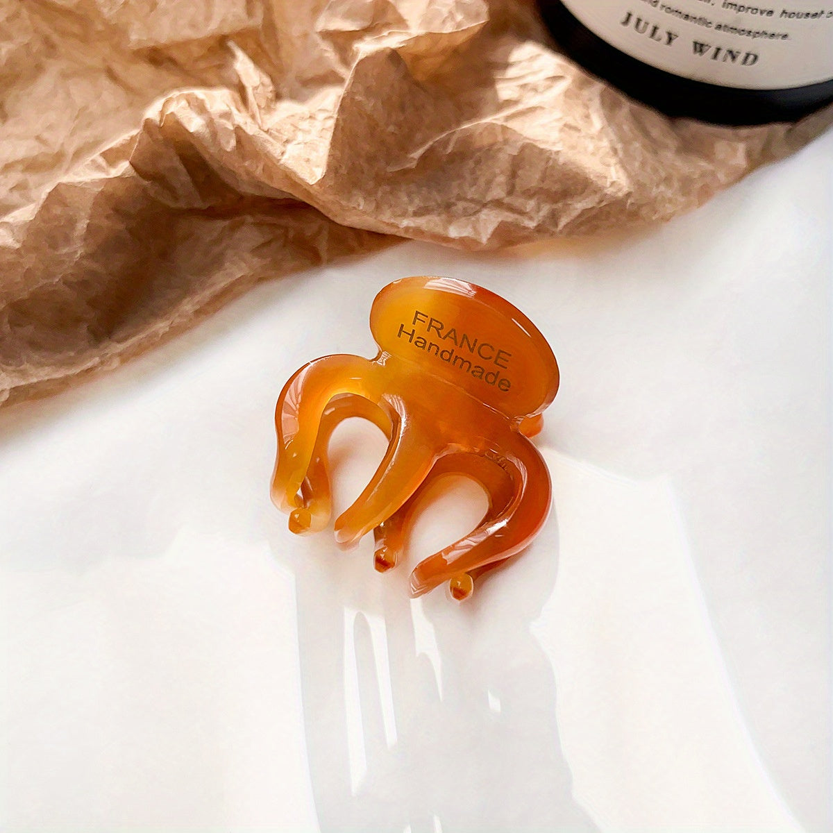 Acetate Mini Pumpkin Hair Claw Ponytail Holder Hair Accessories