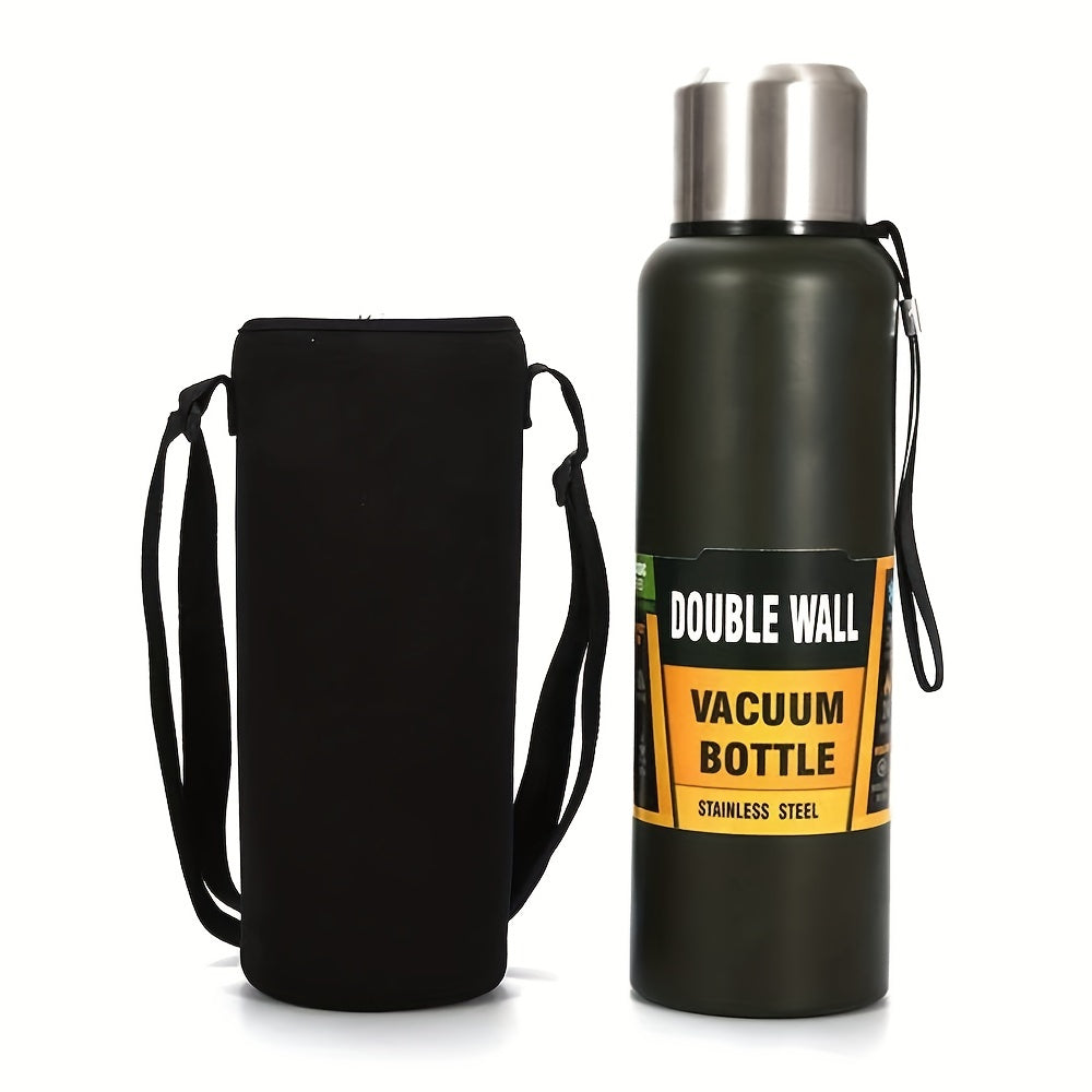 Insulated Stainless Steel Water Cup with Large Capacity and Portable Bag