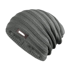 Men's Winter Warm Fleece Knit Hat Outdoor Pullover Cap
