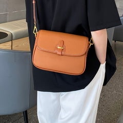 Stylish Beige & Brown Leather Crossbody Bag for Women