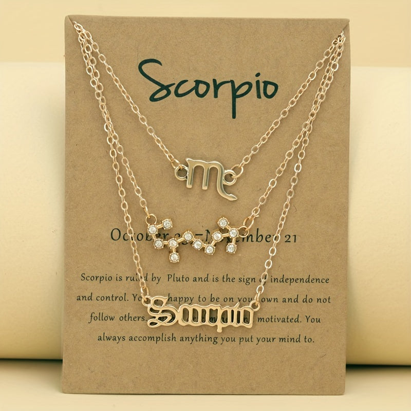 Zodiac Symbols Thin Chain Anklet Friendship Bracelet Gift For Women