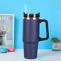 980ml Stainless Steel Water Cup Insulated Straw Bottle