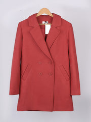 Double Button Cross Lapel Blazer with Pockets