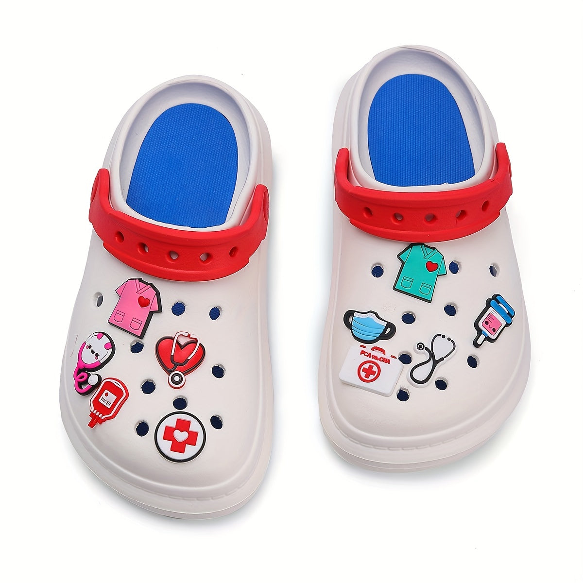 34pcs Medical Series Shoe Charms For Clogs Bubble Slides Sandals PVC Sho...