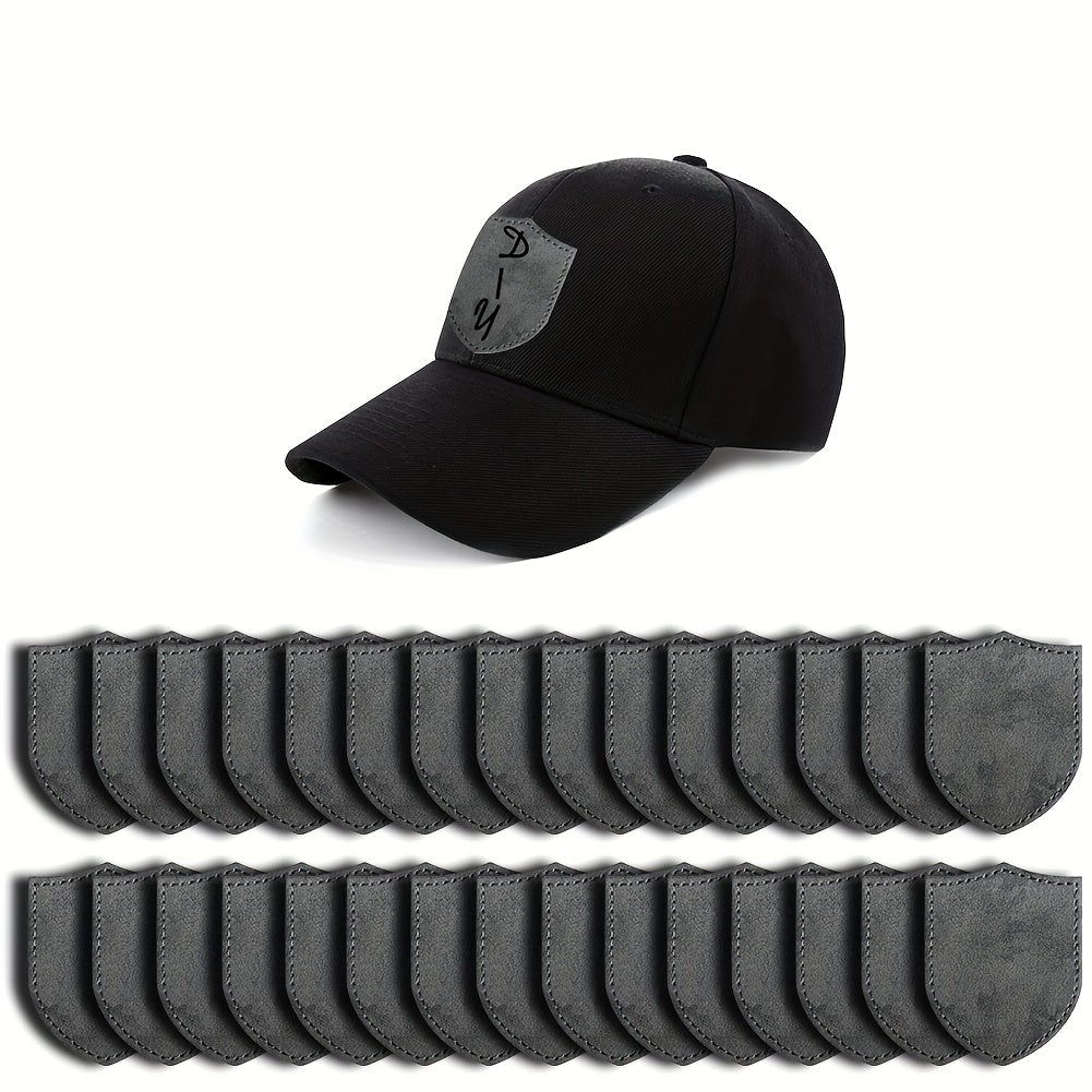 30pcs Blank Leather Patches Adhesive Trucker Hat Repair Patch DIY