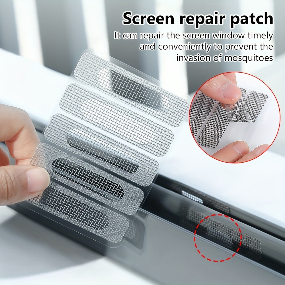 5pcs Indoor Insect Fly Mosquito Net Window Screen Repair Patch Adhesive Kit
