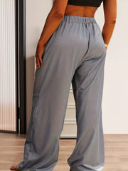 Plus Size Casual Pants Women's Plus Dandelion Print Sporty Trousers
