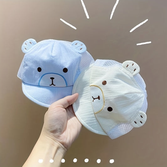 Baby Girls Cartoon Bear Cap Sun Protection Soft Comfortable Cap