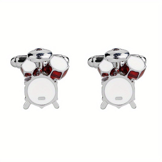 Band Drum Kit French Cufflinks Drip Oil Cuff Nails