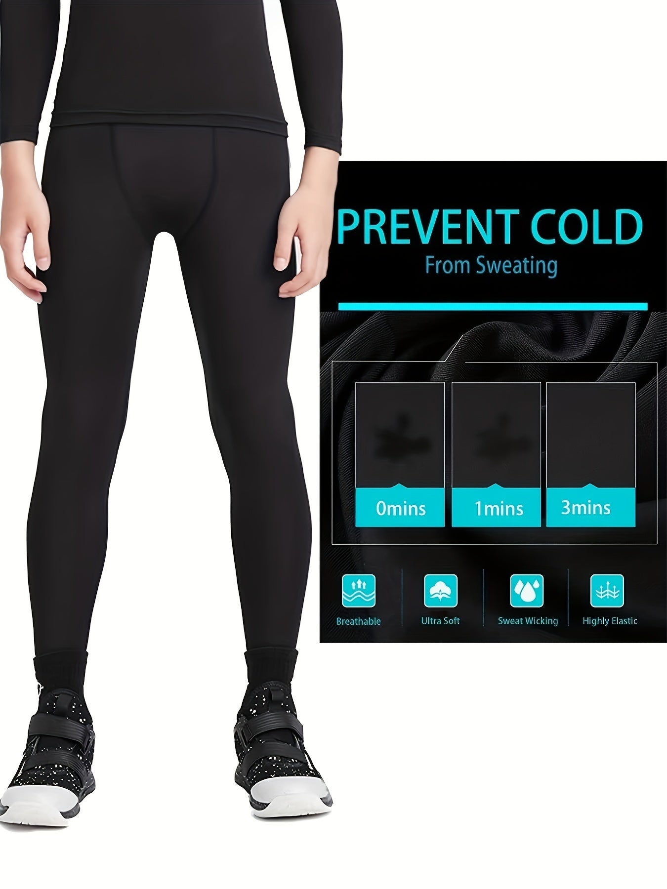 HOPLYNN Youth Compression Leggings Sports Rugby Quick-drying Leggings