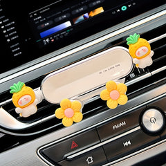 Car Phone Holder Phone Navigation Anti Shake Bracket Cartoon Style