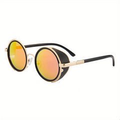 Homadore Steampunk Style Polarized Sunglasses Round Metal Frame